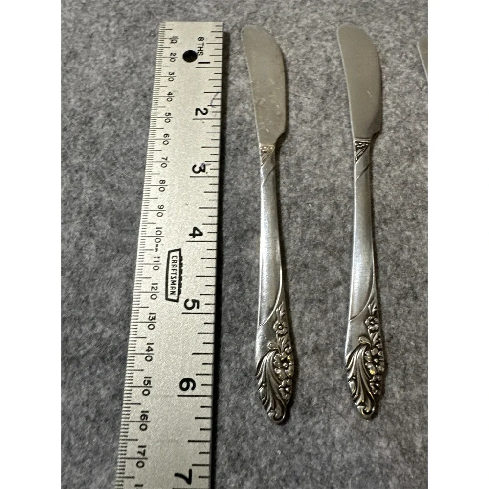 Set Of‎ 10 Vintage Oneida Community Evening Star Silver-Plate Butter Knives